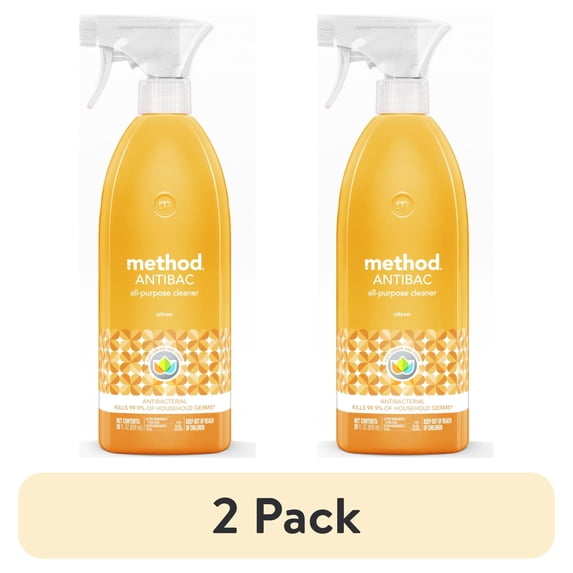 (2 pack) Method Antibacterial All-Purpose Cleaner, Citron, 28 fl oz