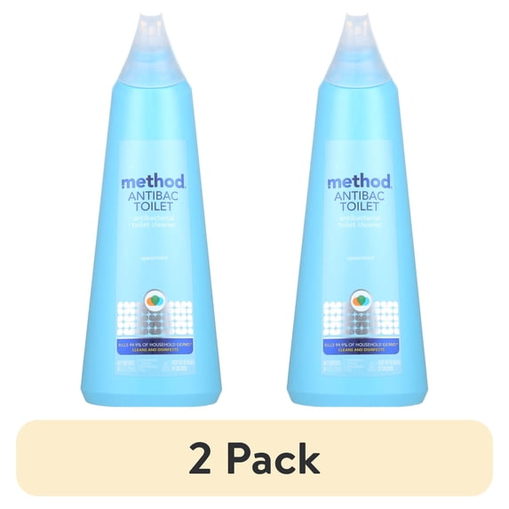 (2 pack) Method Antibacterial Toilet Bowl Cleaner, Spearmint, 24 fl oz