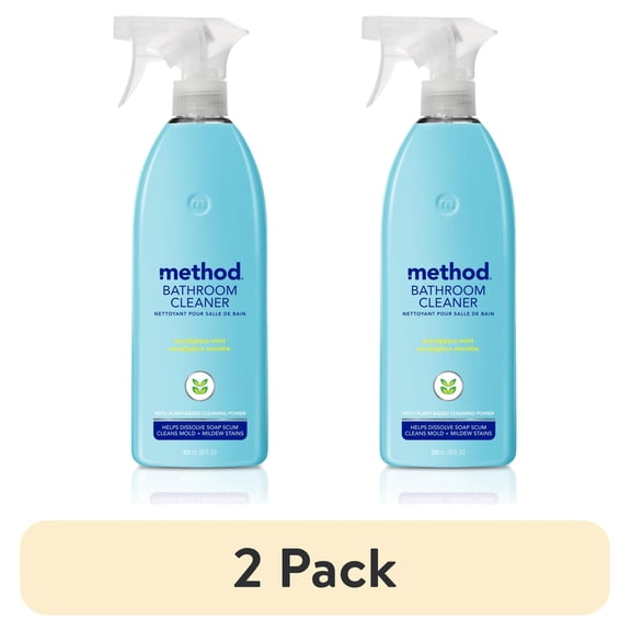 (2 pack) Method Eucalyptus Mint Bathroom Cleaner, 28 fl oz