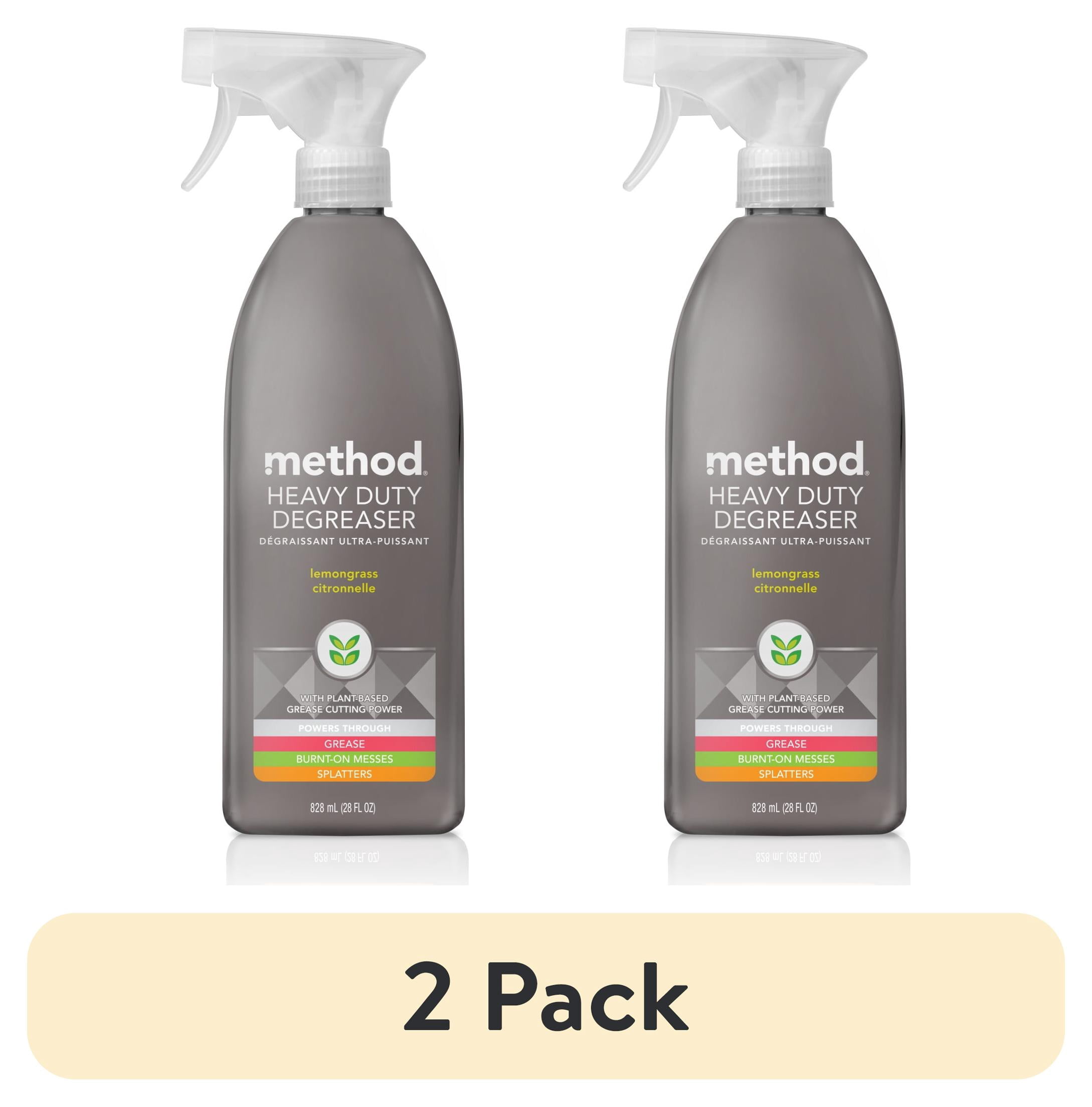 (2 pack) Method Heavy Duty Degreaser, Oven Cleaner and Stove Top Cleaner, Lemongrass, 28  fl oz