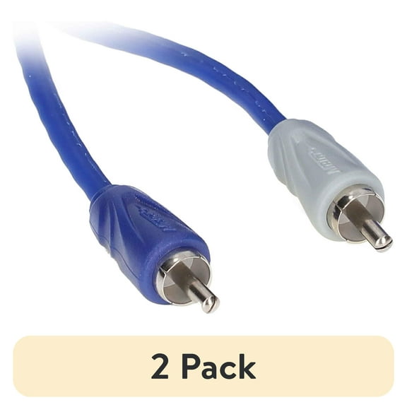 (2 pack) Metra WM-RCA14 Dual Twist 14 Foot RCA Cable New