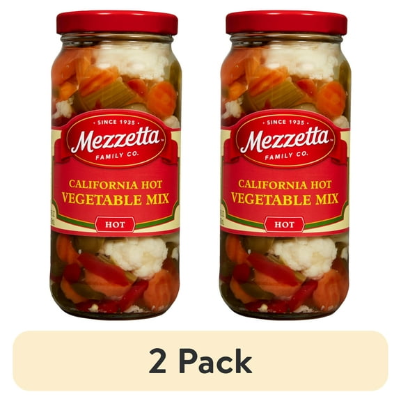 (2 pack) Mezzetta California Hot Vegetable Mix 16 fl oz Jar
