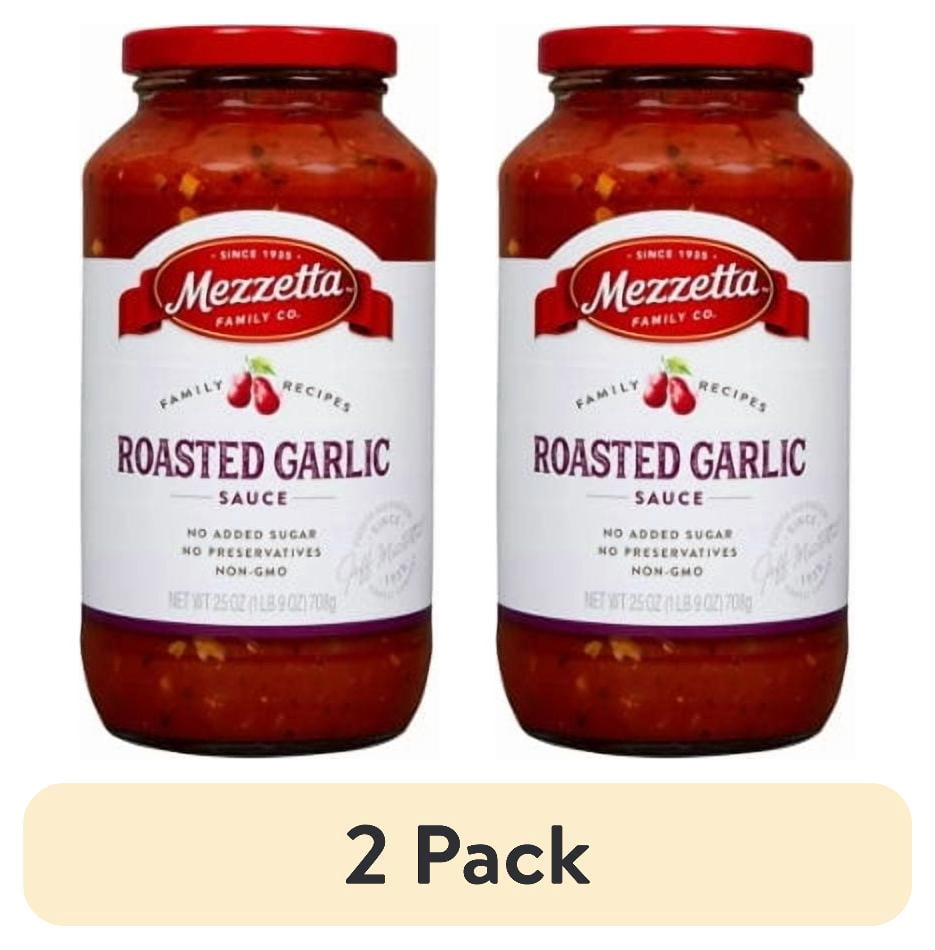 (2 pack) Mezzetta Family Recipes Roasted Garlic Sauce 25 oz Jar