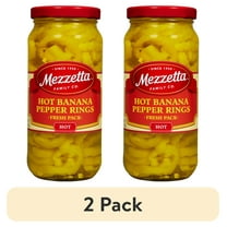 (2 pack) Mezzetta Hot Banana Pepper Rings, 16 fl oz Jar