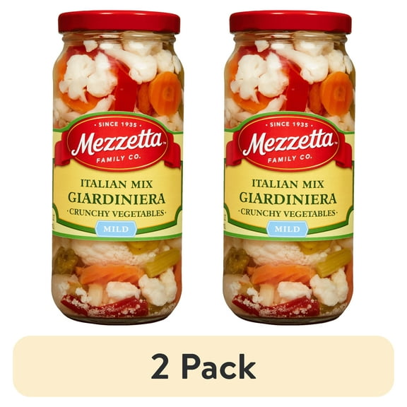 (2 pack) Mezzetta Italian Mix Giardiniera 16 fl oz Jar