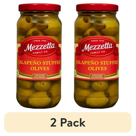 (2 pack) Mezzetta Jalapeno Stuffed Olives, 10.0 OZ