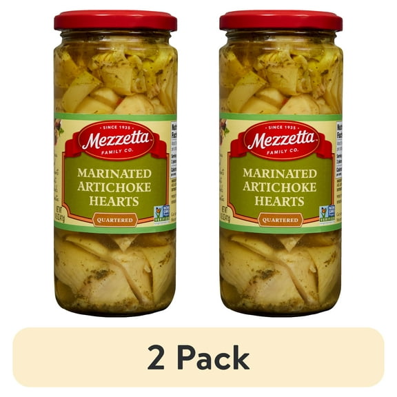 (2 pack) Mezzetta Marinated Artichoke Hearts Quartered, 14.5 oz Jar