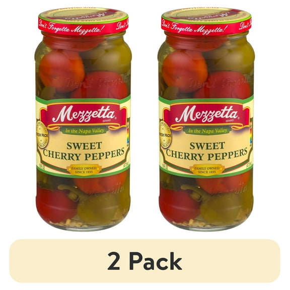 (2 pack) Mezzetta Sweet Cherry Peppers, 16.0 FL OZ
