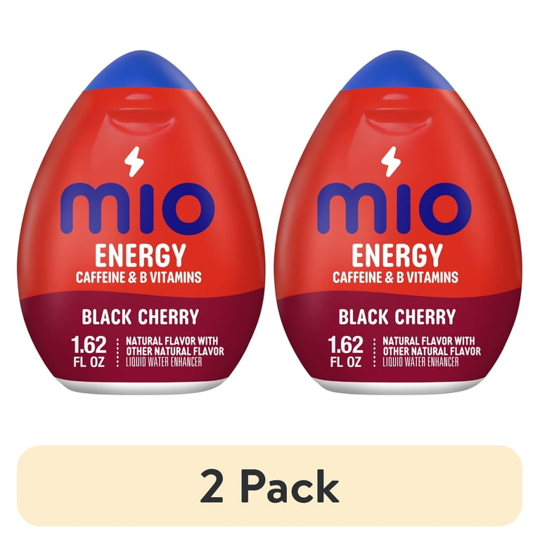 2 pack) MiO Energy Black Cherry Sugar Free Water Enhancer, 1.62 fl