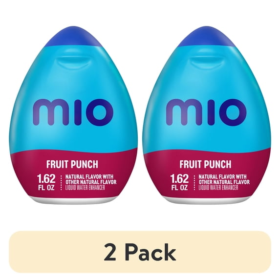 (2 pack) MiO Fruit Punch Sugar Free Water Enhancer, 1.62 fl oz Bottle