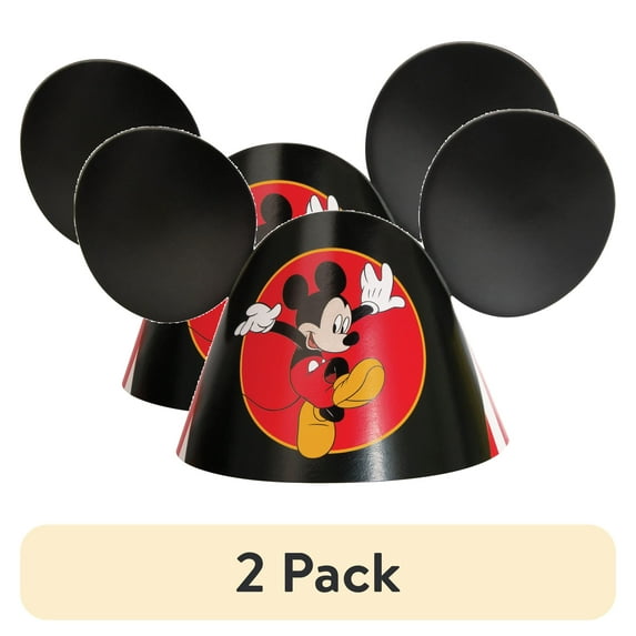 (2 pack) Mickey Mouse Party Hats, 8ct