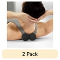 thumbnail image 1 of (2 pack) Microdry Dual-Ball Massage Roller for Deep Tissue Relief, Black, 1 of 7