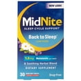 thumbnail image 1 of (2 pack) MidNite Melatonin Back To Sleep, Low Dose, 1.5 mg, Sleep Aid, 30 Ct, 1 of 8
