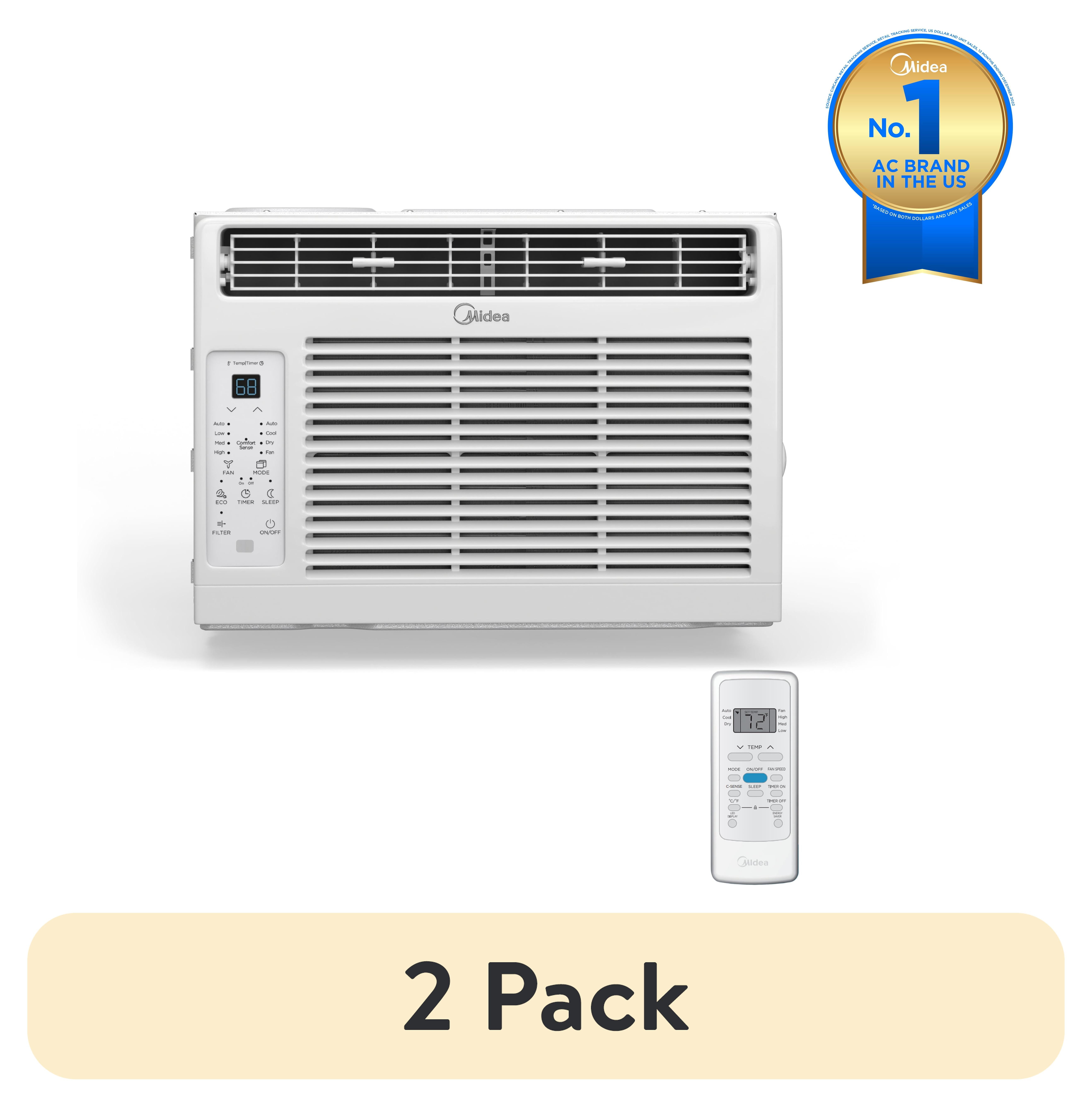 pack) Midea 6,000 BTU 115V Window Air Conditioner with Comfort