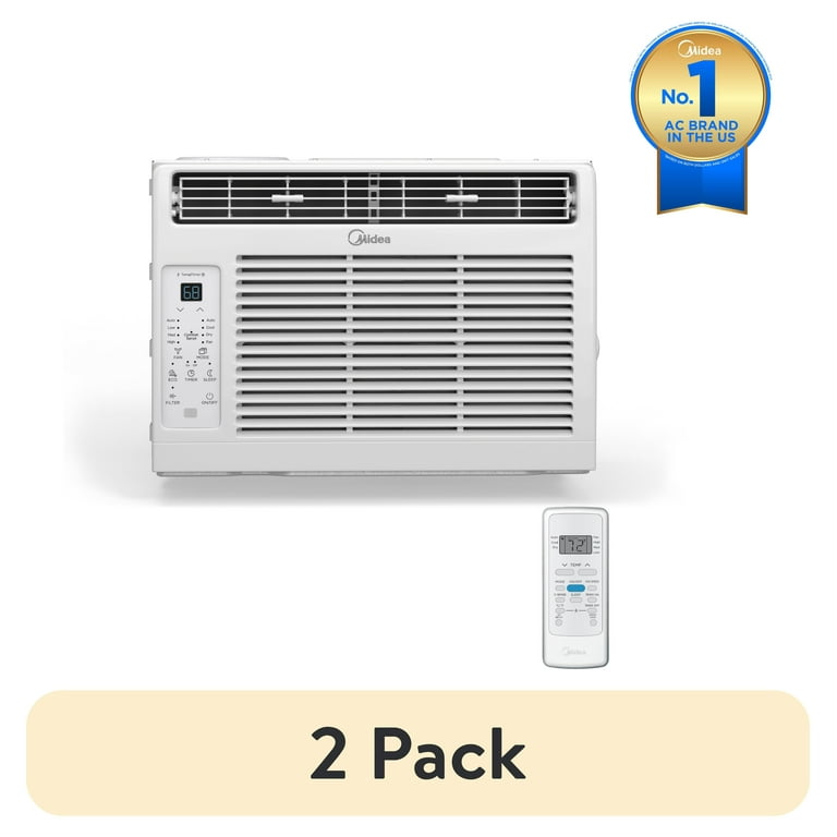 pack) Midea 6,000 BTU 115V Window Air Conditioner with Comfort