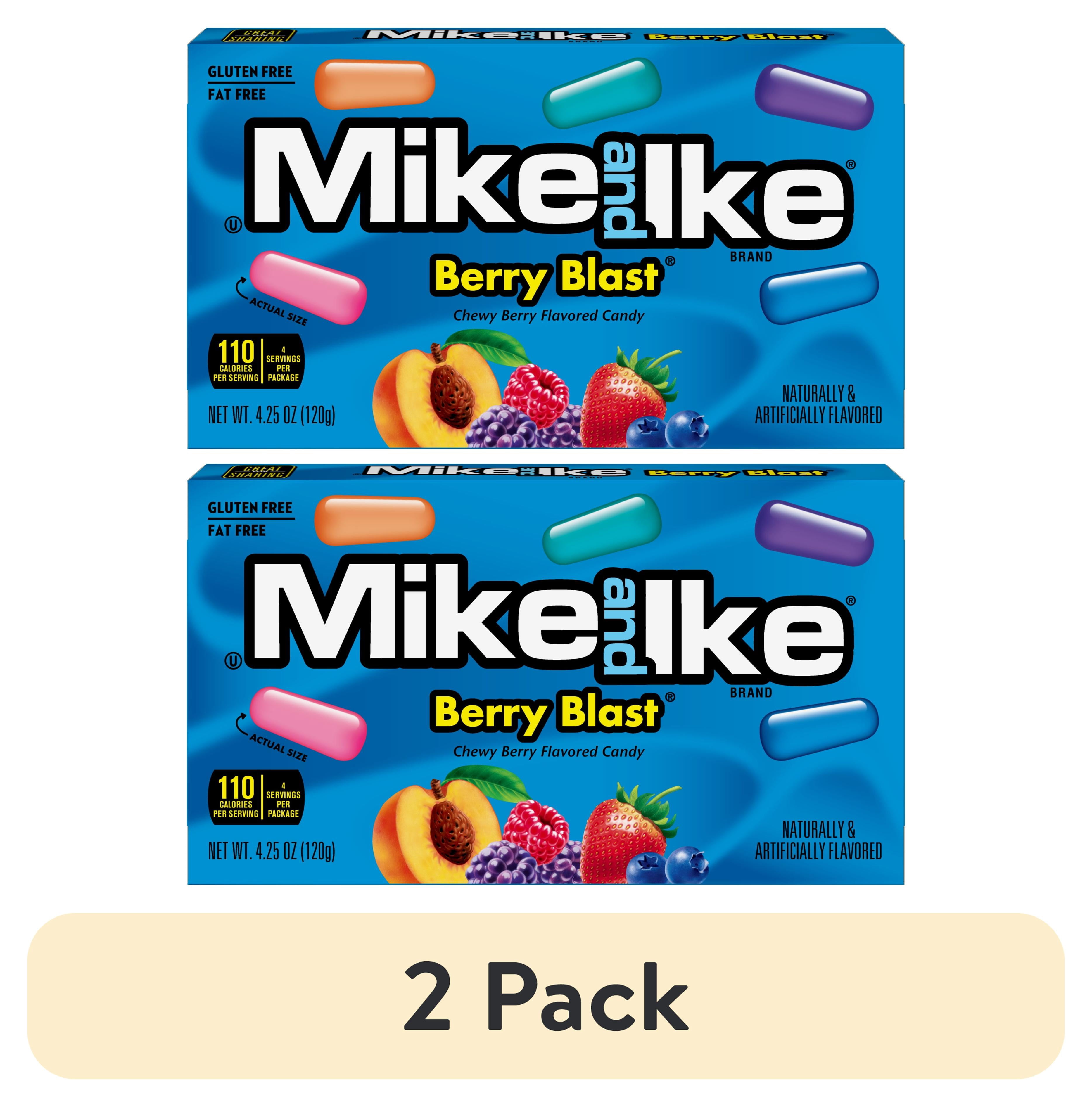 (2 pack) Mike and Ike Berry Blast Chewy Candy, 4.25 Ounce Theater Box ...