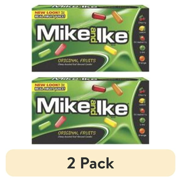 (2 pack) Mike and Ike Original Fruits Chewy Candy, 5 Ounce Theater Box, 1 Count