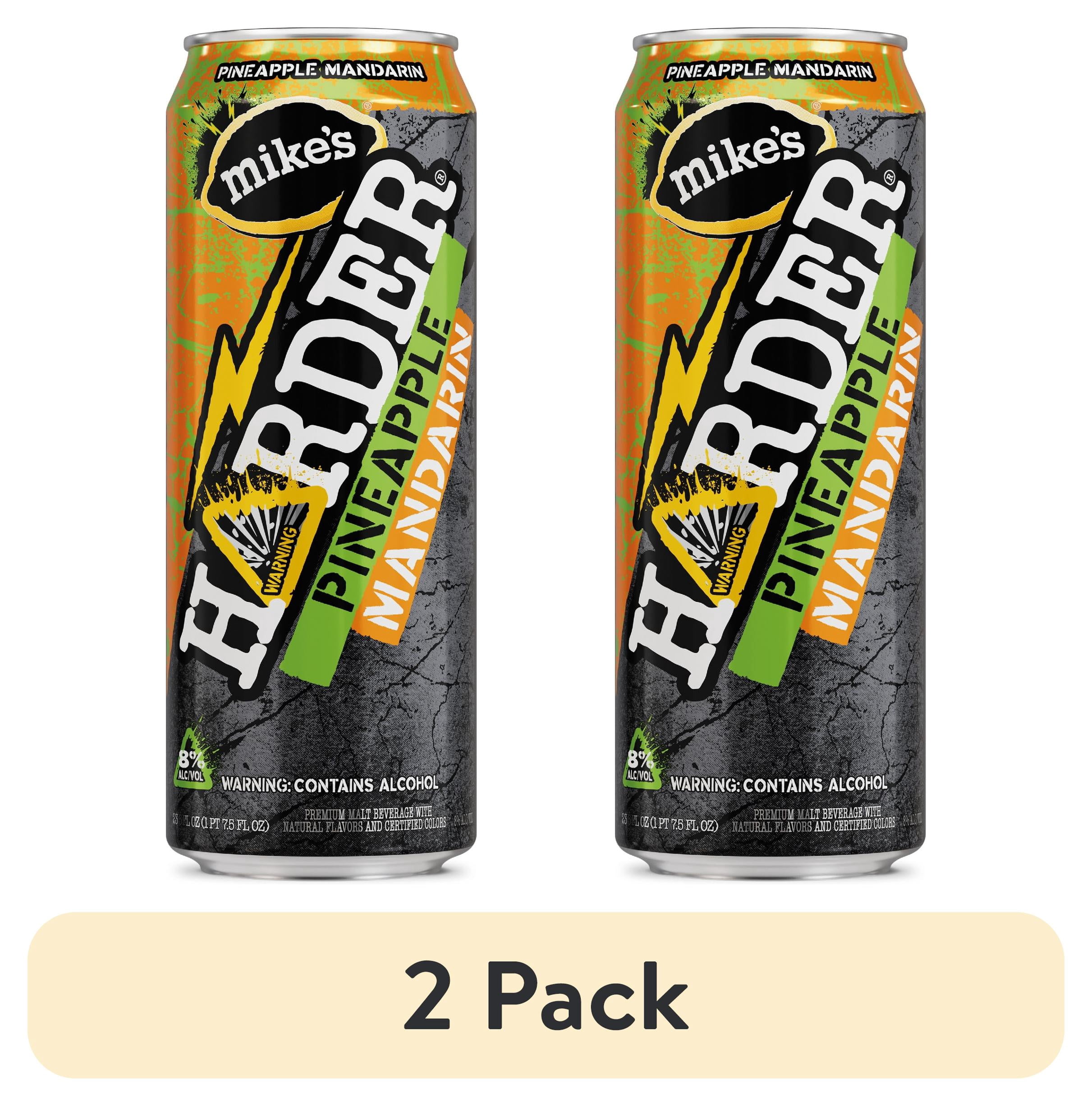 (2 pack) Mike's Harder Lemonade Pineapple Mandarin, 23.5 fl oz Can, 8% ABV