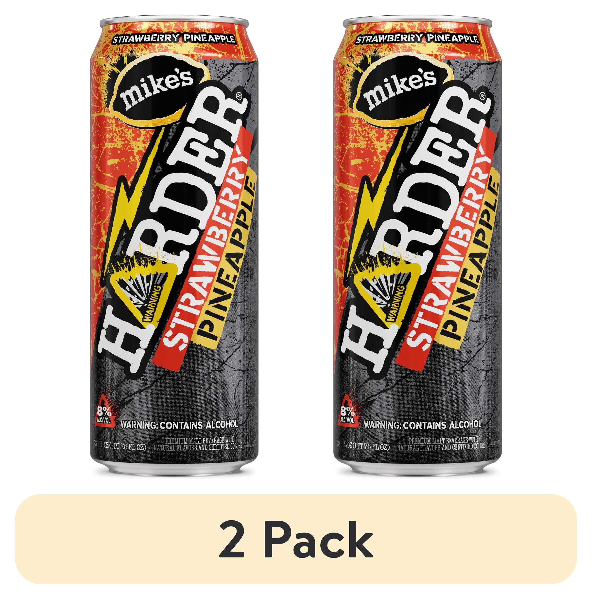 (2 pack) Mike's Harder Lemonade Strawberry Pineapple, 23.5 fl oz Can, 8% ABV