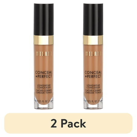 (2 pack) Milani Conceal + Perfect Longwear Liquid Concealer, Warm Beige