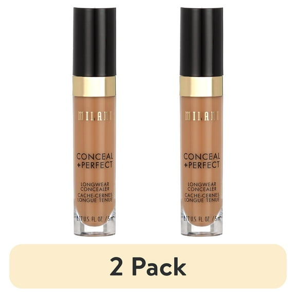 (2 pack) Milani Conceal + Perfect Longwear Liquid Concealer, Warm Beige
