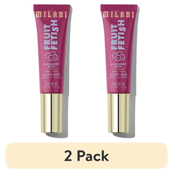 (2 pack) Milani Fruit Fetish Lip Balm, Blueberry Acai