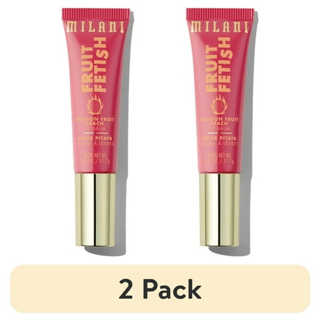(2 pack) Milani Fruit Fetish Lip Balm, Dragonfruit Peach