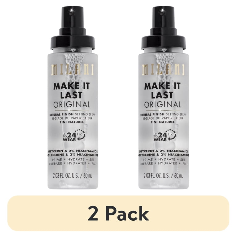 2 pack) Milani Make It Last Setting Spray, Prime + Correct + Set