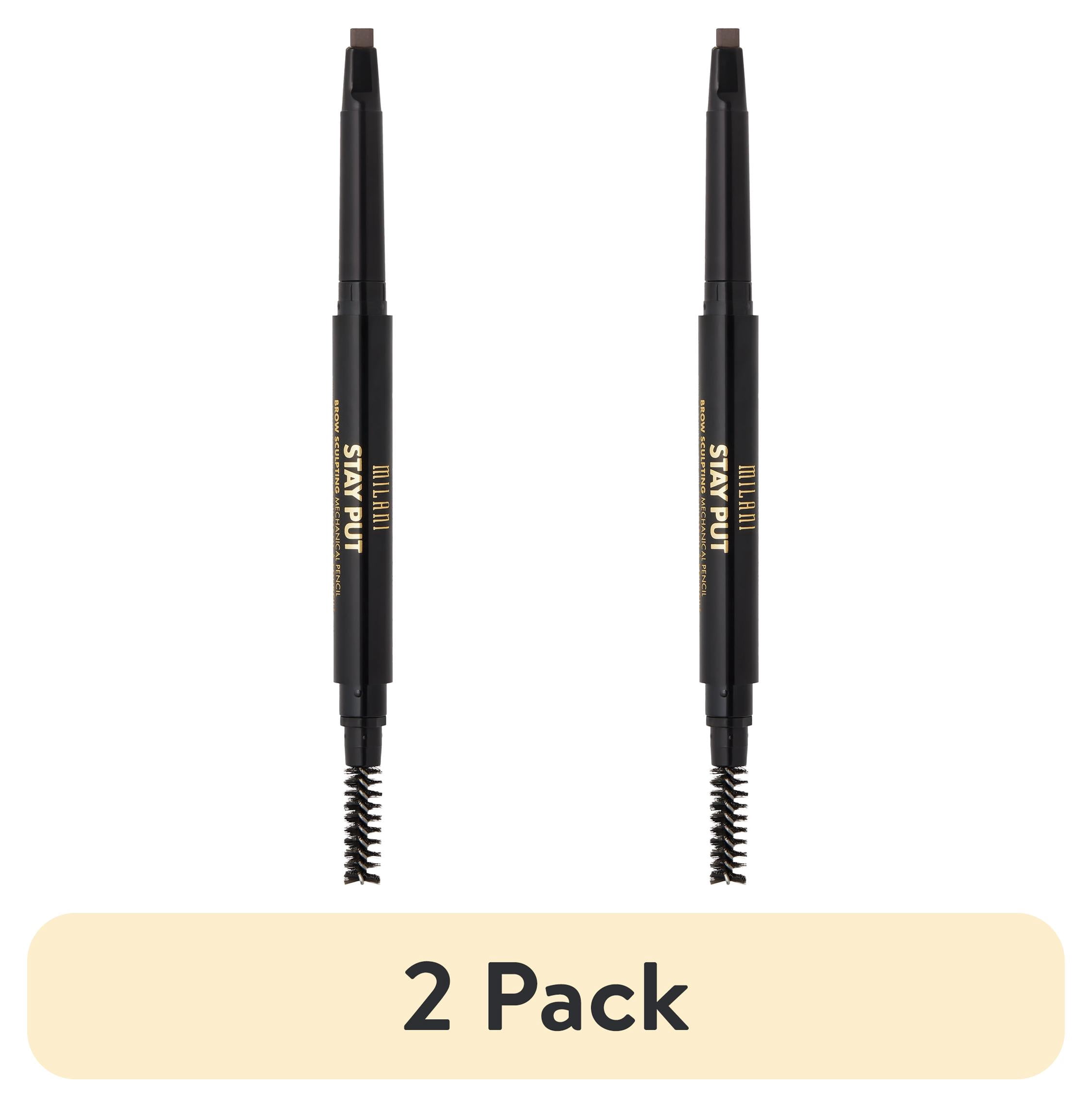 (2 pack) Milani Stay Put Brow Sculpting Mechanical Pencil, Espresso