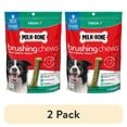 thumbnail image 1 of (2 pack) Milk Bone Brushing Chews Original Fresh Flavor Daily Dental Dog Treats, Small/Medium, 7.1 oz Bag, 1 of 13