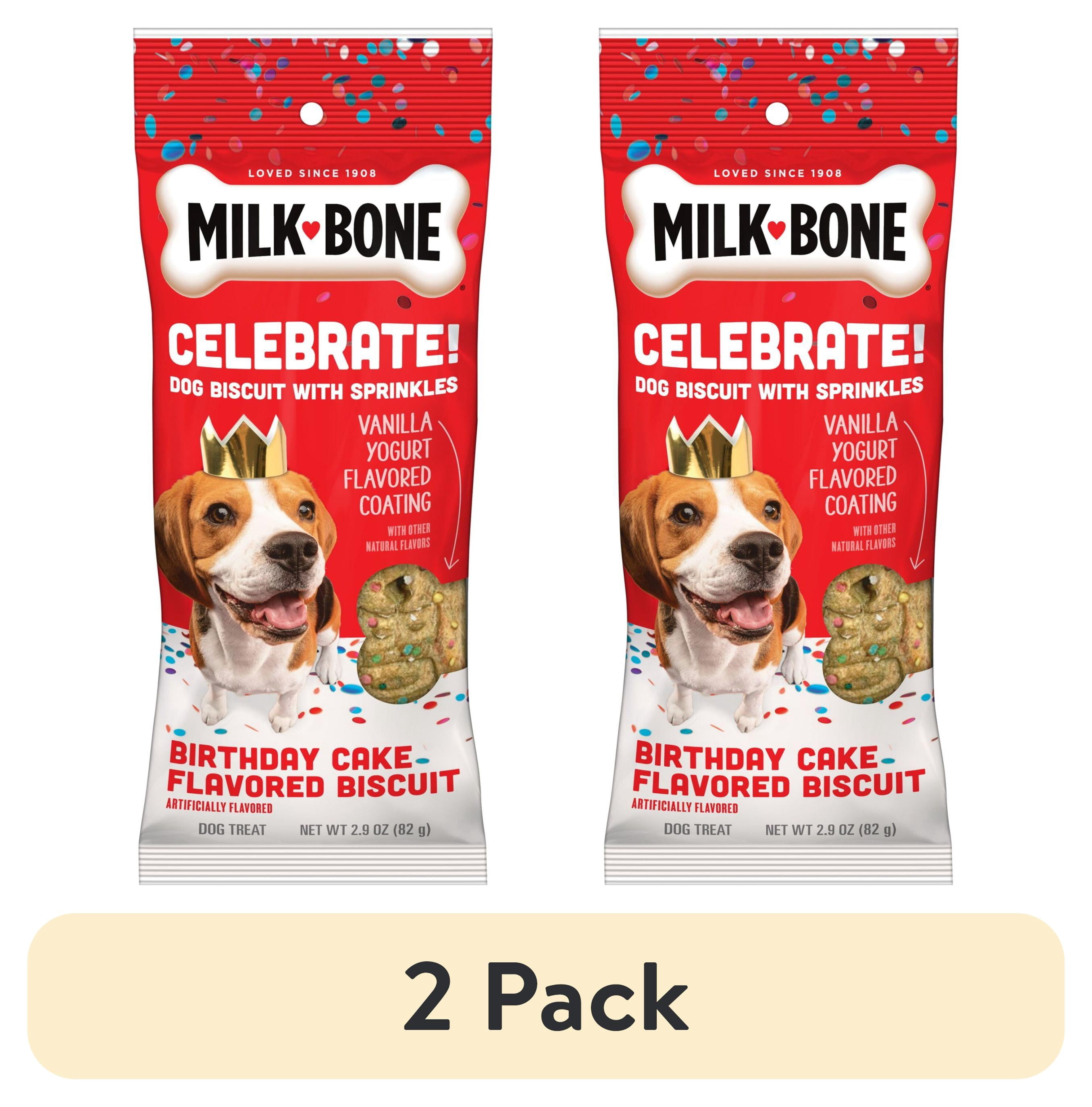 (2 pack) Milk Bone Extra Large Dipped CELEBRATE! Dog Biscuit, 2.9 oz Pouch