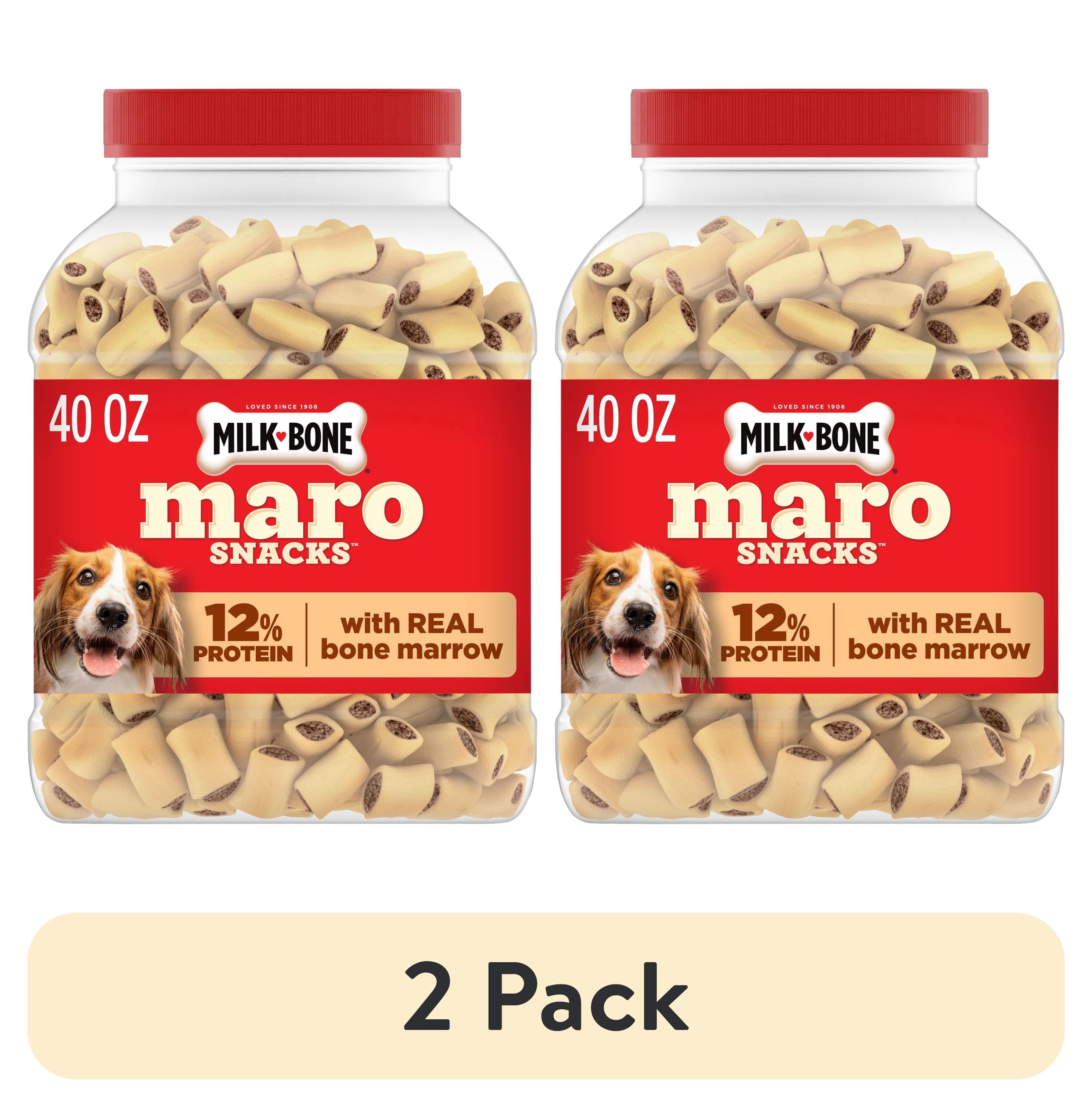 (2 pack) Milk Bone MaroSnacks Peanut Butter Flavor Dog Treats With Bone Marrow, 40 oz