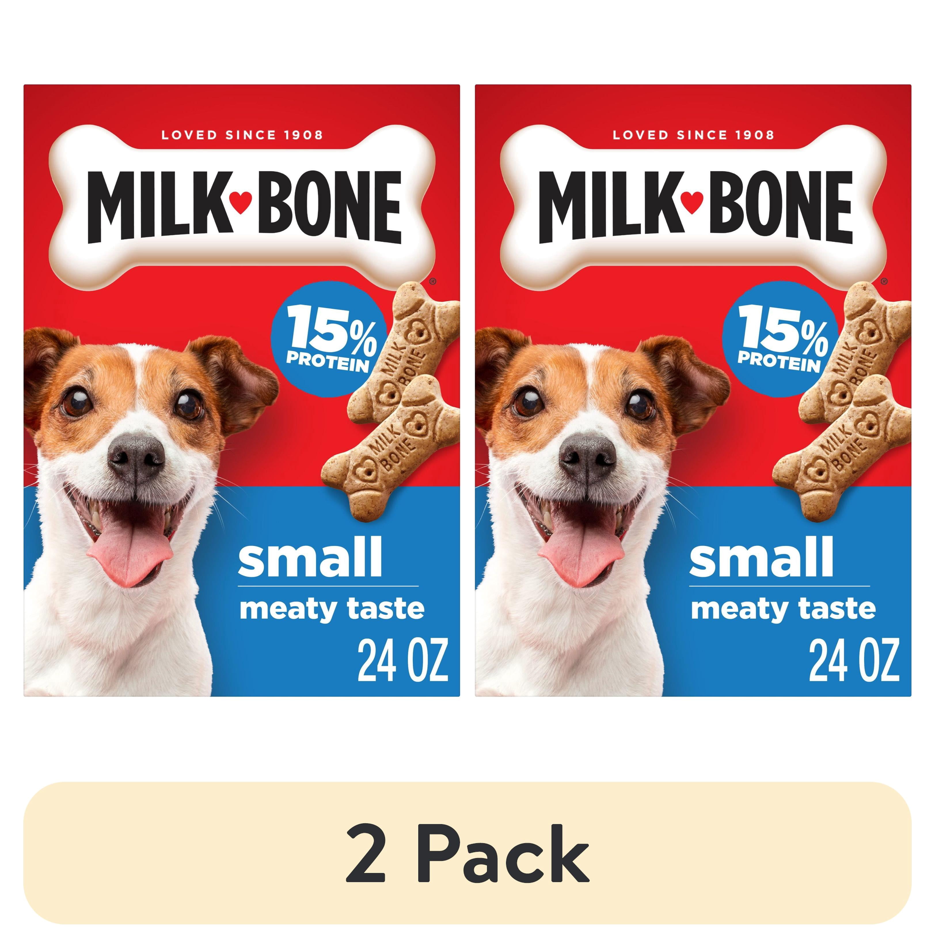 (2 pack) Milk Bone Original Small Dog Biscuits, Original Beef Flavor Dog Treats for Small Dogs, 24 oz Box