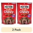 thumbnail image 1 of (2 pack) Milk Bone Soft & Chewy Dog Treats, Made with Real Beef & Filet Mignon, 5.6 Ounce Pouch, 1 of 11