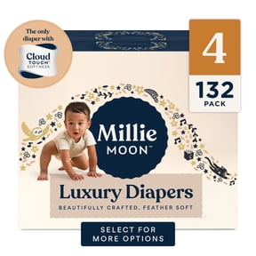 (2 pack) Millie Moon Luxury Diapers, Size 4, 66 Count (Select for More Options)