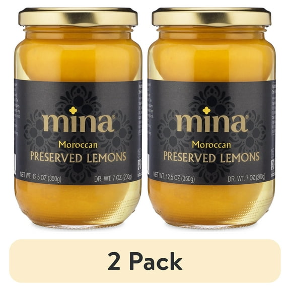 (2 pack) Mina, Moroccan Preserved Lemons Jar 12.5 oz