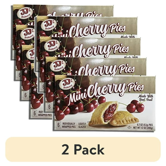 (2 pack) Mini Cherry Fruit Pies Value Pack |  6 Count Box | Pack Of 4 (24 Total Pies)
