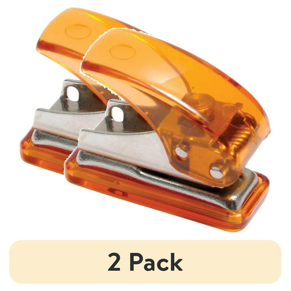 (2 pack) Mini Hole Punch, Assorted Colors