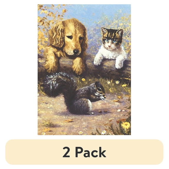 (2 pack) Mini Paint By Number Kit 5"X7"-Little Friends - Junior, Pk 12, Royal Brush