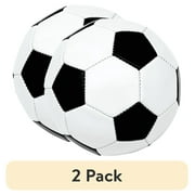 (2 pack) Mini Soccer Ball, Rubber, 5.6” Diameter, Black and White, Kid’s Sports, Ages 3+ by MinnARK