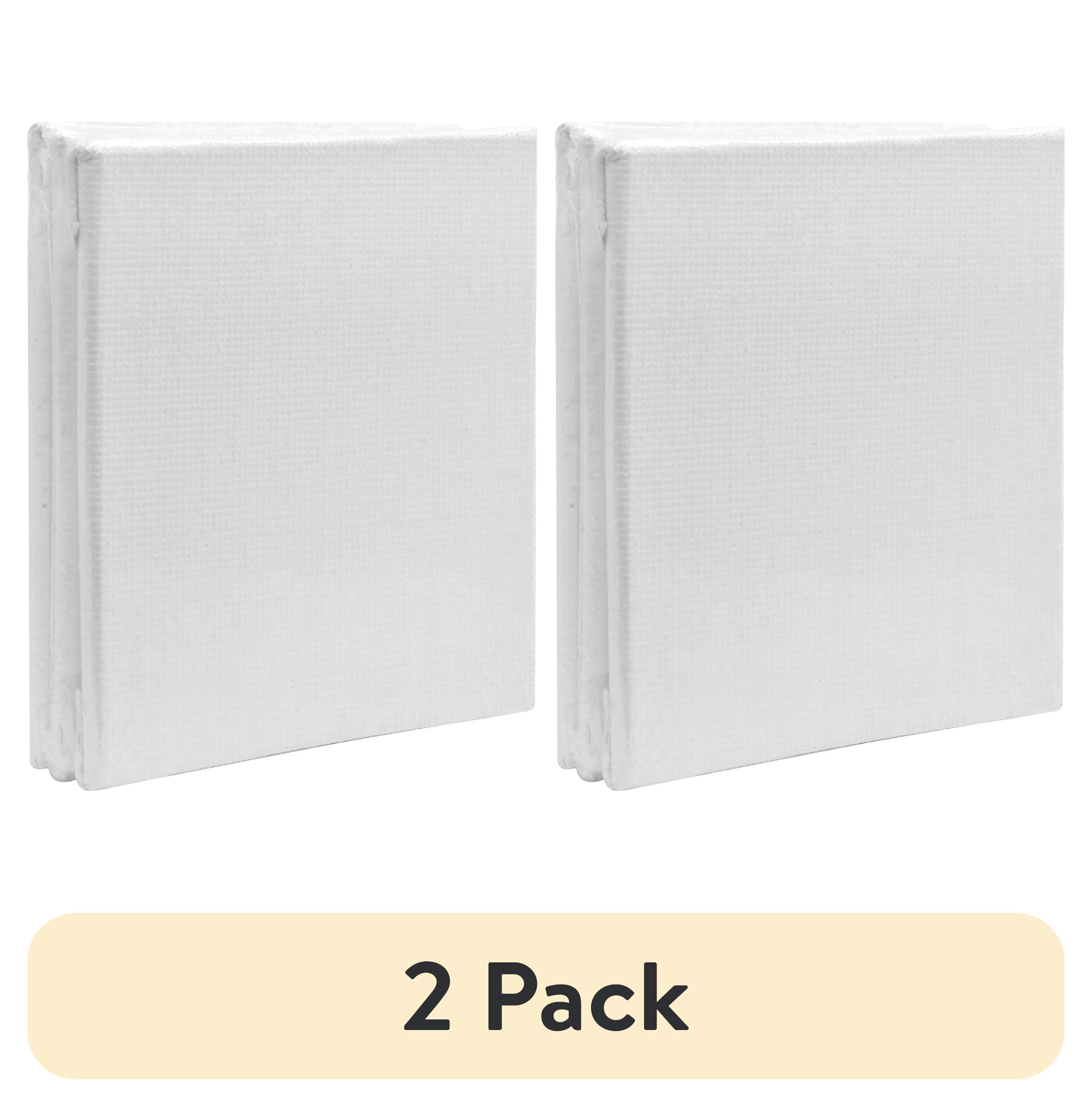 (2 pack) Mini Studio Canvas Panel, 100% Cotton Acid Free White Canvas, 2.56"X2.56", 3 Pieces, Academic Canvas, Great Chioce for Beginners and Hobbyists of All Skill Levels.