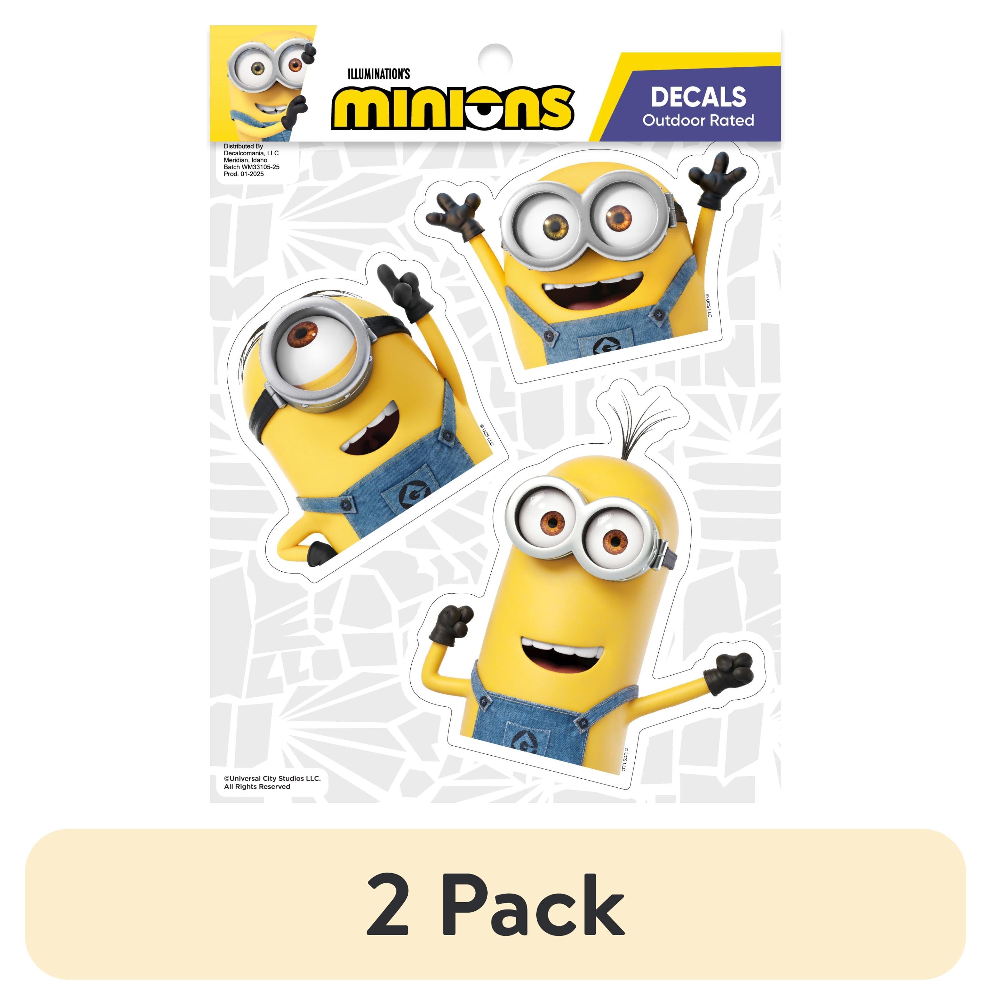 (2 pack) Minions Peeking Vinyl Car Decals