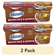 (2 pack) Minute Ready-to-Eat Brown Rice and Quinoa, Microwaveable Rice Cups, 4.4 oz, 2 Count