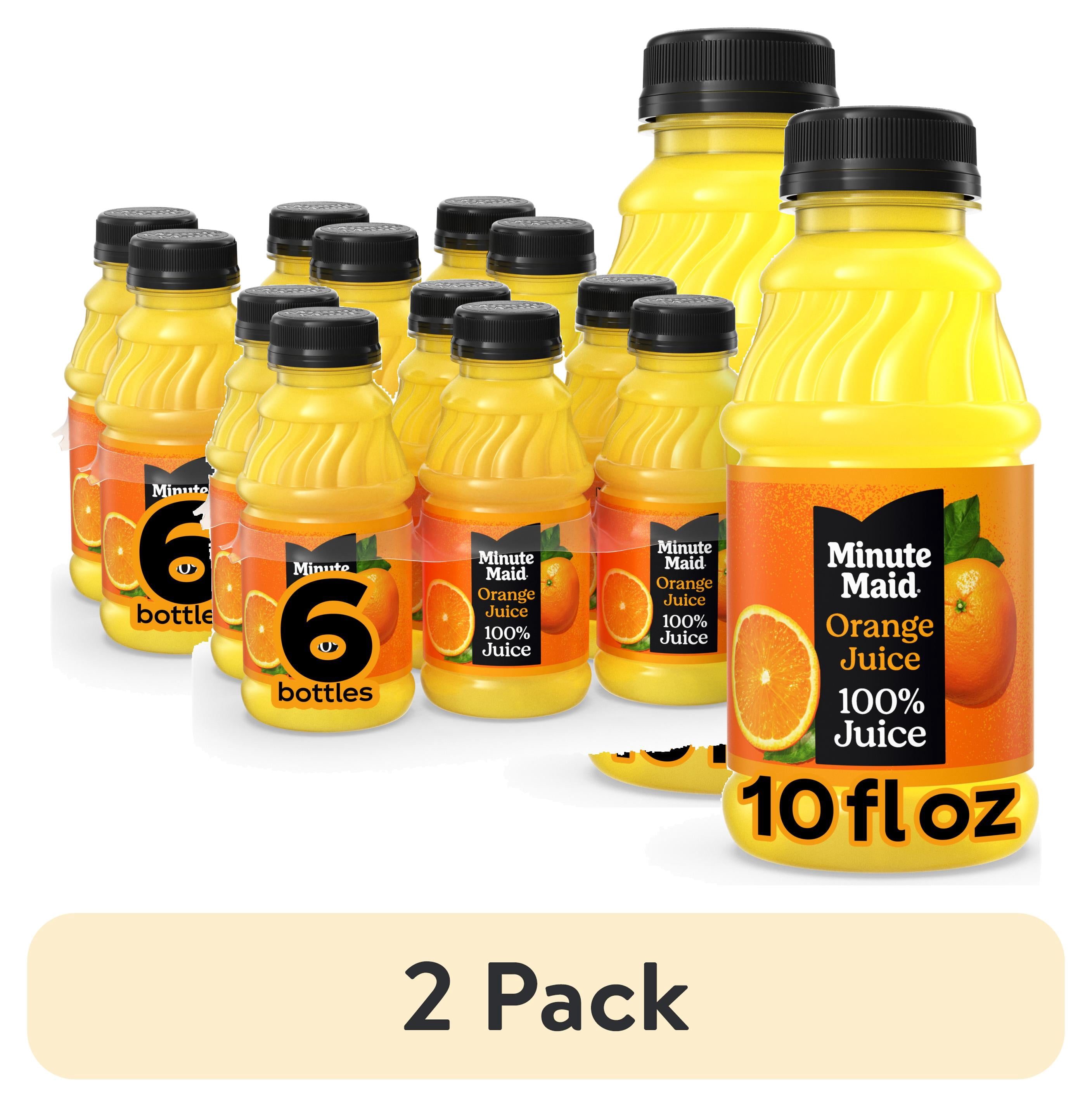 (2 pack) Minute Maid Orange Juice Bottles, 10 fl oz, 6 Pack