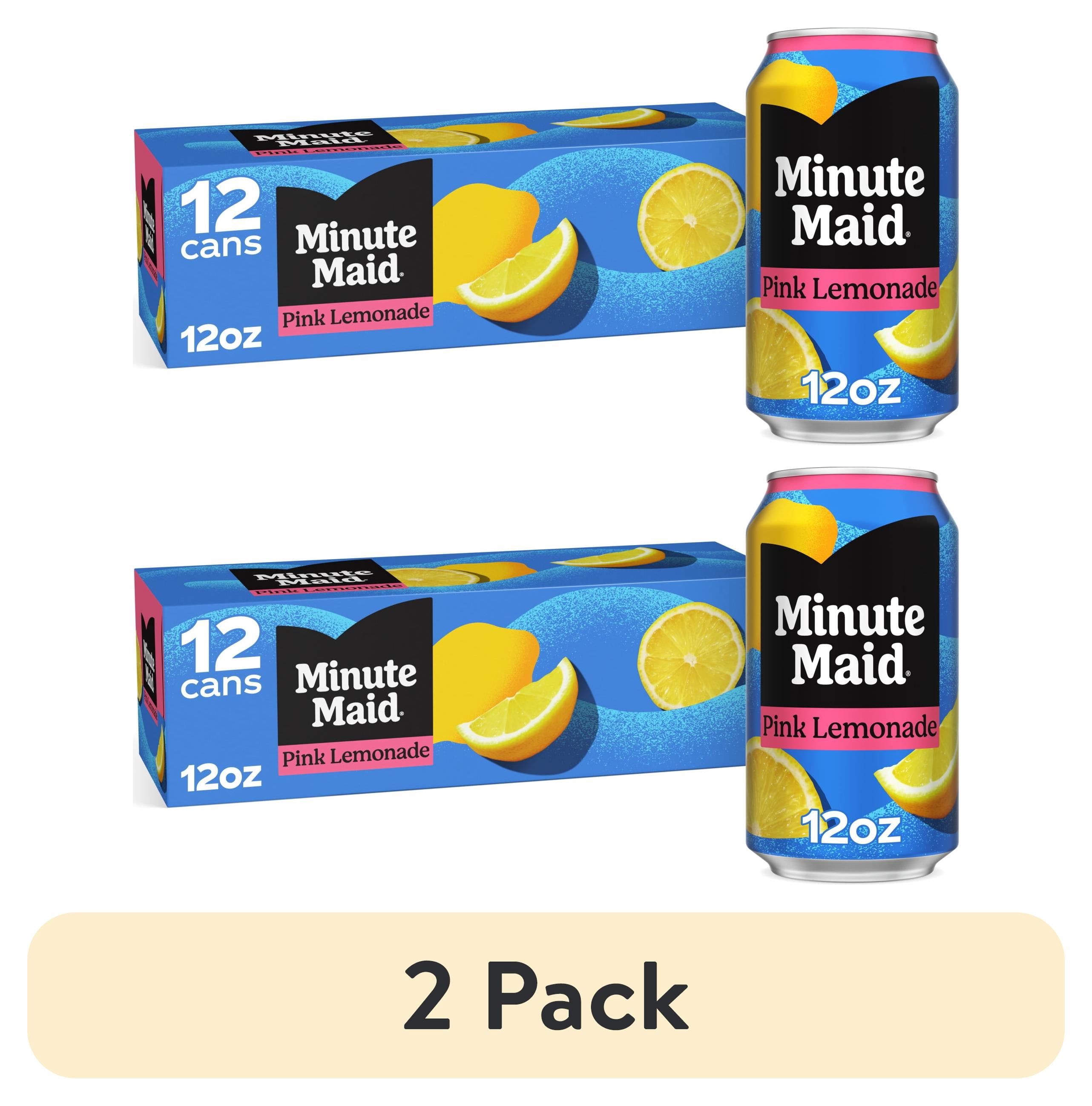 (2 pack) Minute Maid Pink Lemonade Fridge Pack Cans, 12 fl oz, 12 Pack