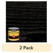 (2 pack) Minwax 227644444 Wood Finish Stain, True Black, 1/2 Pint, (1 Piece, 1 Pack)