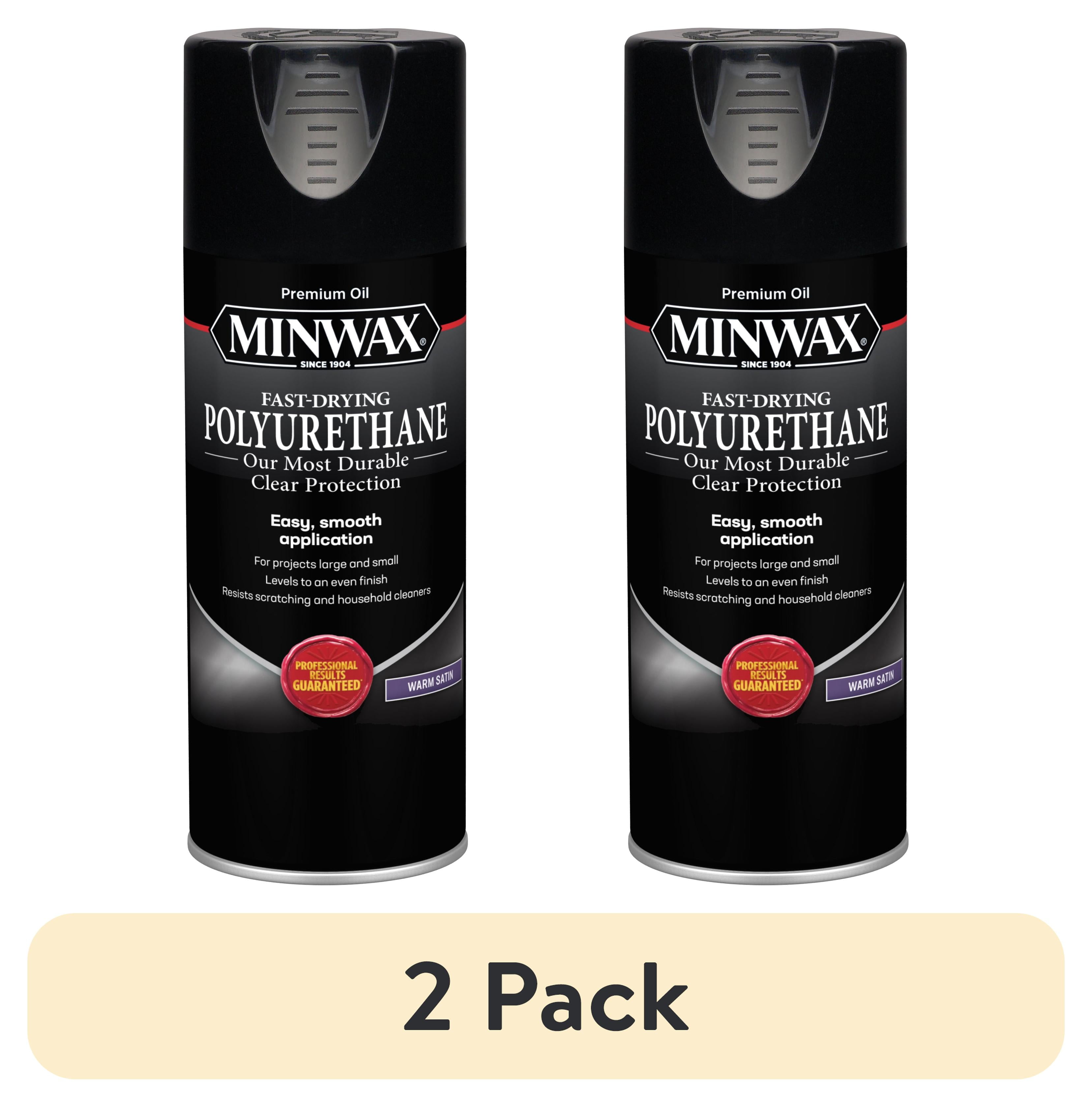(2 pack) Minwax Fast Drying Polyurethane Aerosol Clear Satin 11.5-Oz ...