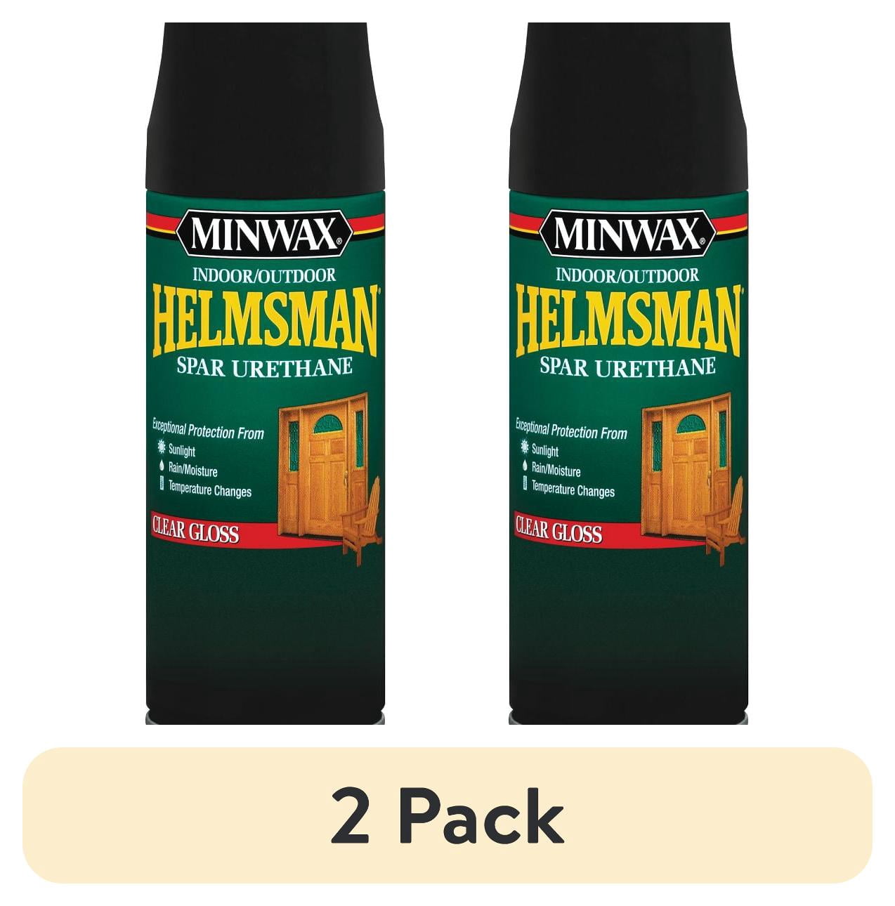 (2 pack) Minwax Indoor/Outdoor Helmsman Spar Urethane, Gloss, Clear, 11.5 oz