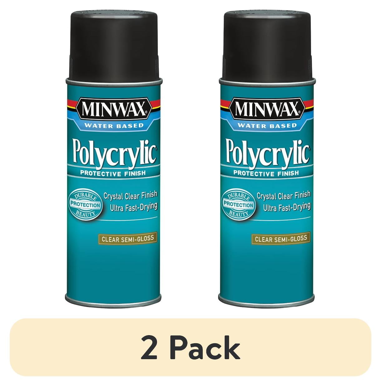 (2 pack) Minwax Polycrylic Protective Finish, Clear Semi-Gloss, Clear, 11.5 oz