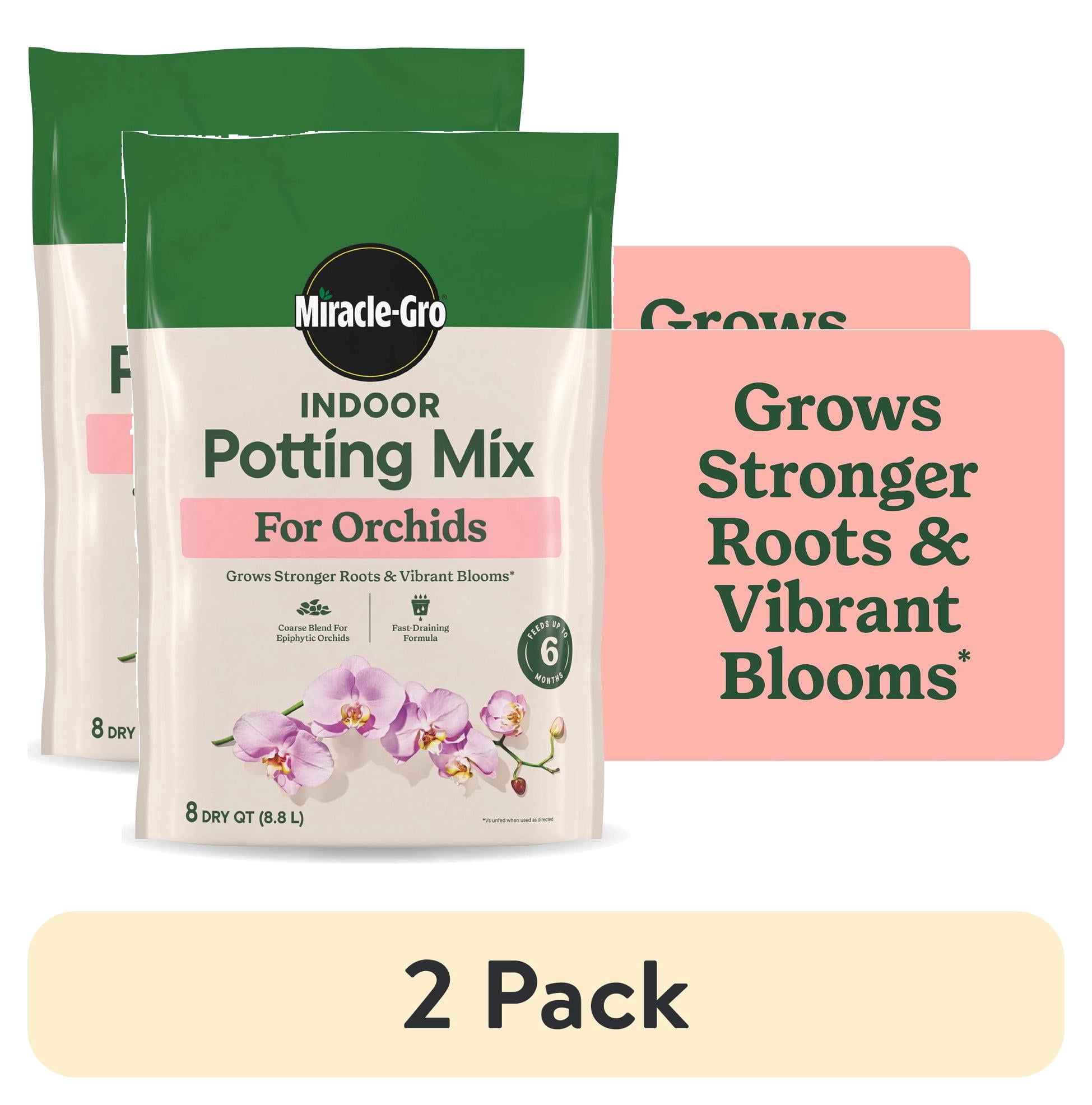 2 pack) Miracle-Gro Indoor Potting Mix for Orchids, Coarse blend for  Epiphytic Orchids, 8 qt. - Walmart.com